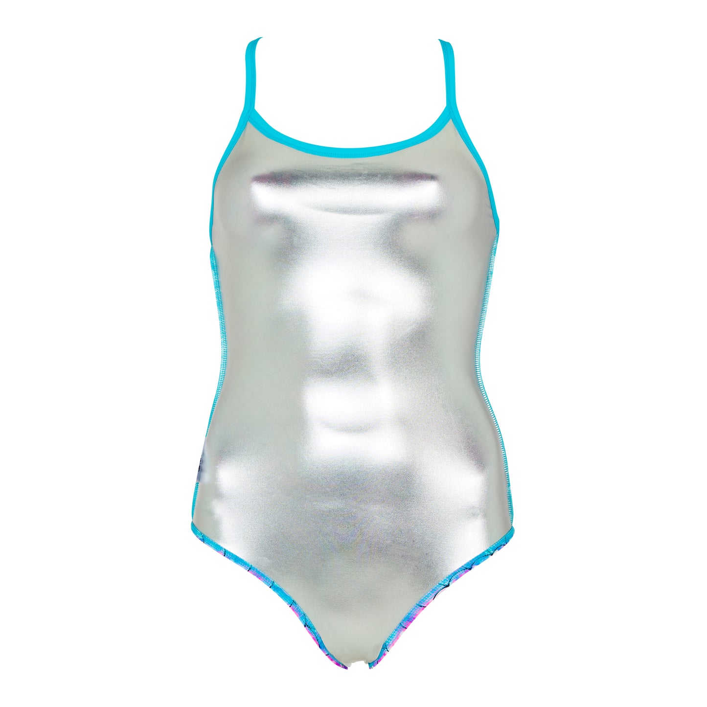 ZOGGS - WOMENS - Sirene Sparkle SILVER LINED STRIKEBACK SWIMSUIT