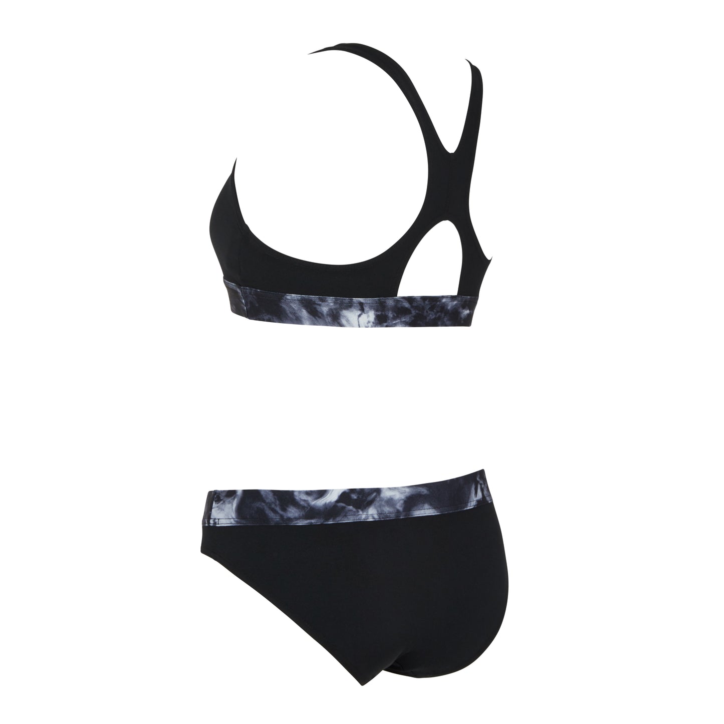 ZOGGS - WOMENS - Black MARBLE ACTIONBACK 2 PIECE SWIMSUIT