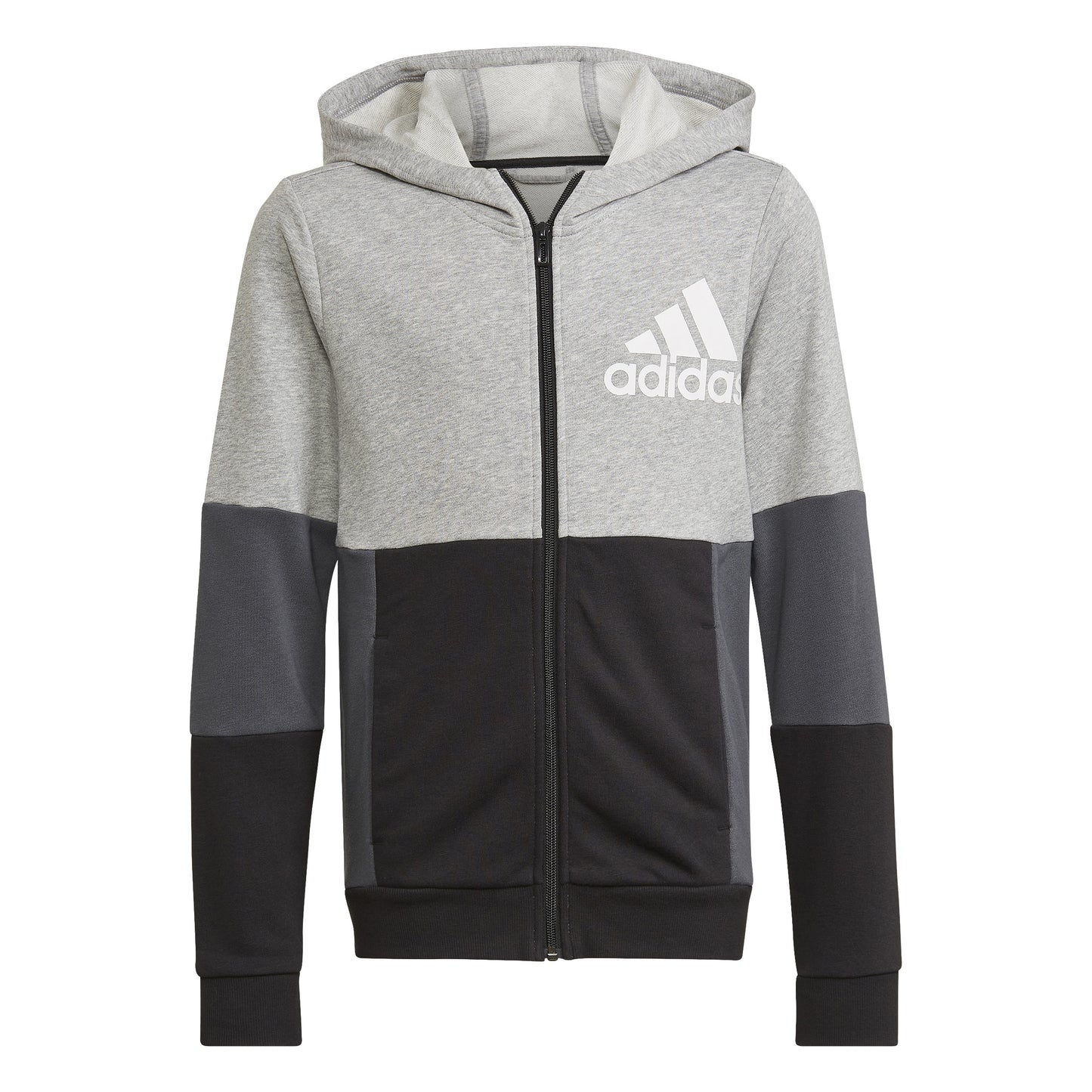 ADIDAS -  COLOUR BLOCK FULL ZIP HOODIE