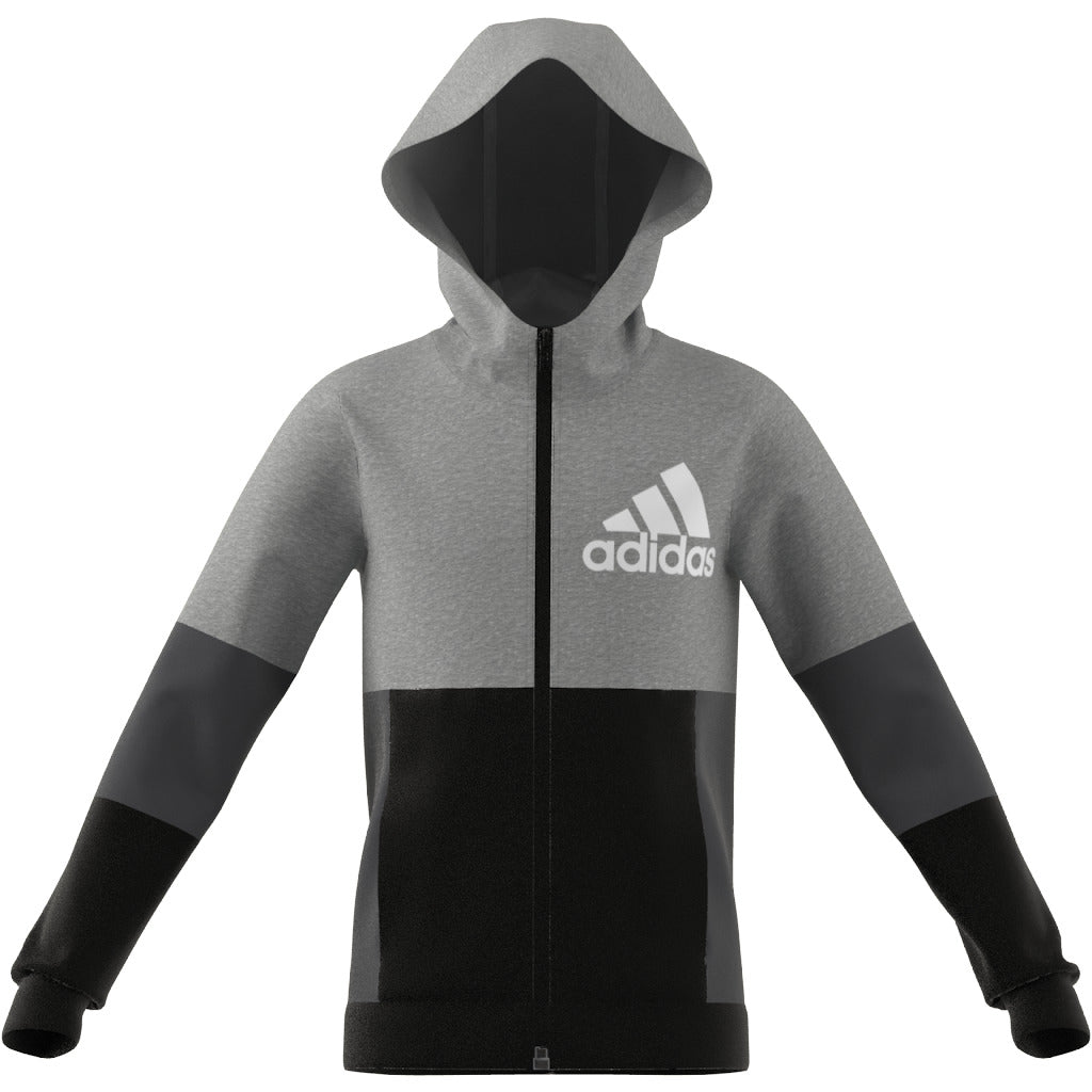 ADIDAS -  COLOUR BLOCK FULL ZIP HOODIE