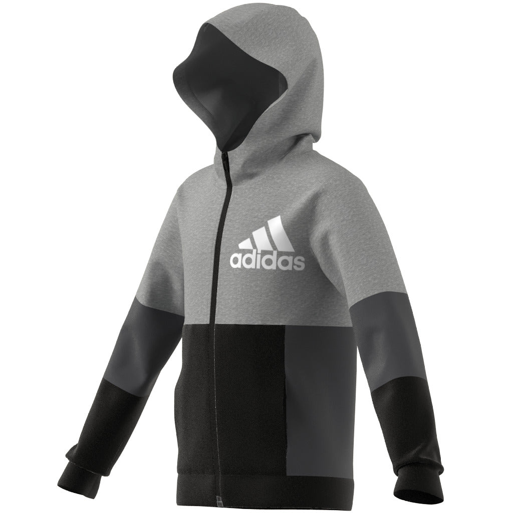 ADIDAS -  COLOUR BLOCK FULL ZIP HOODIE