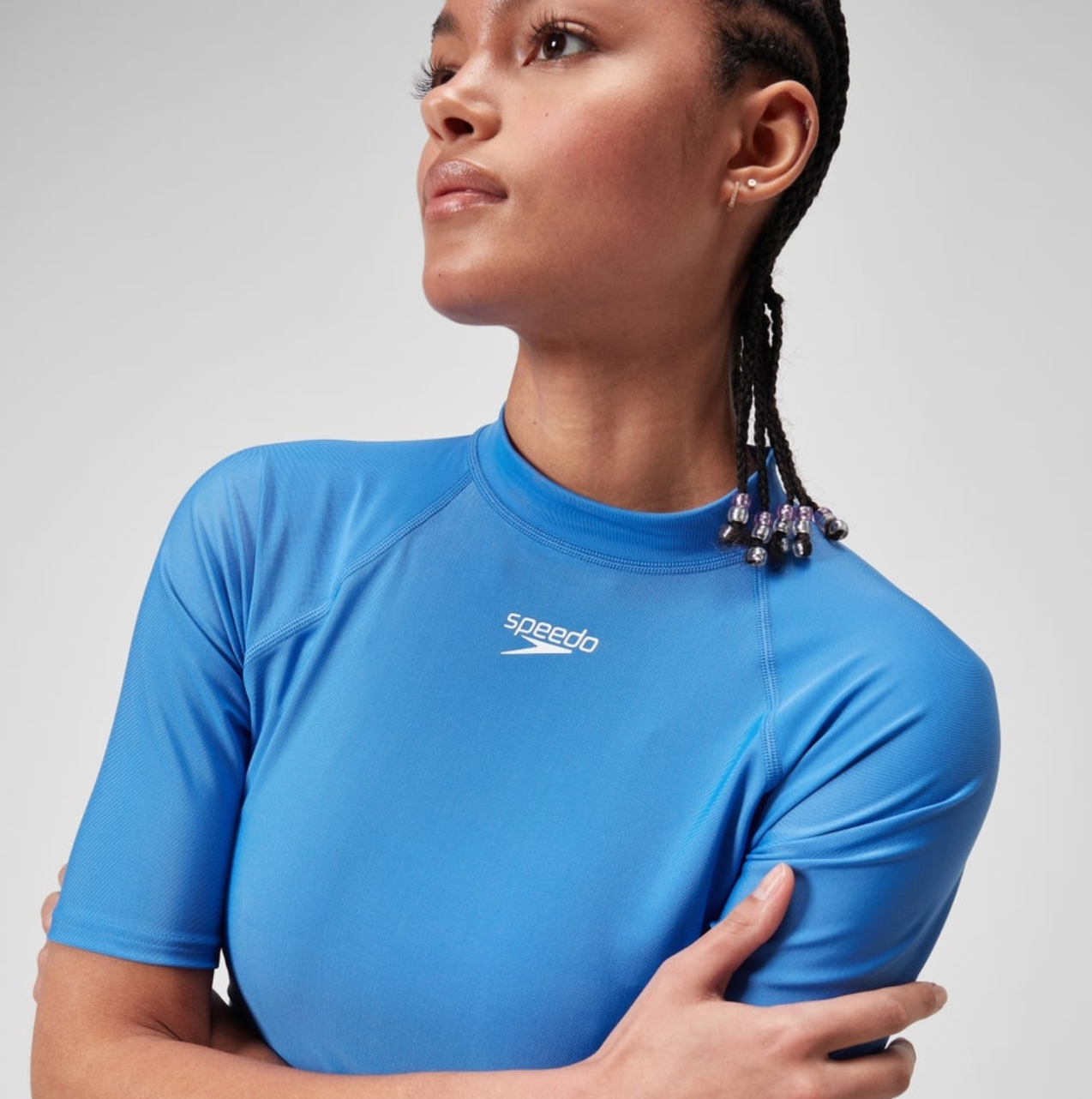 SPEEDO - Women's - Short Sleeve Rash Top - Blue