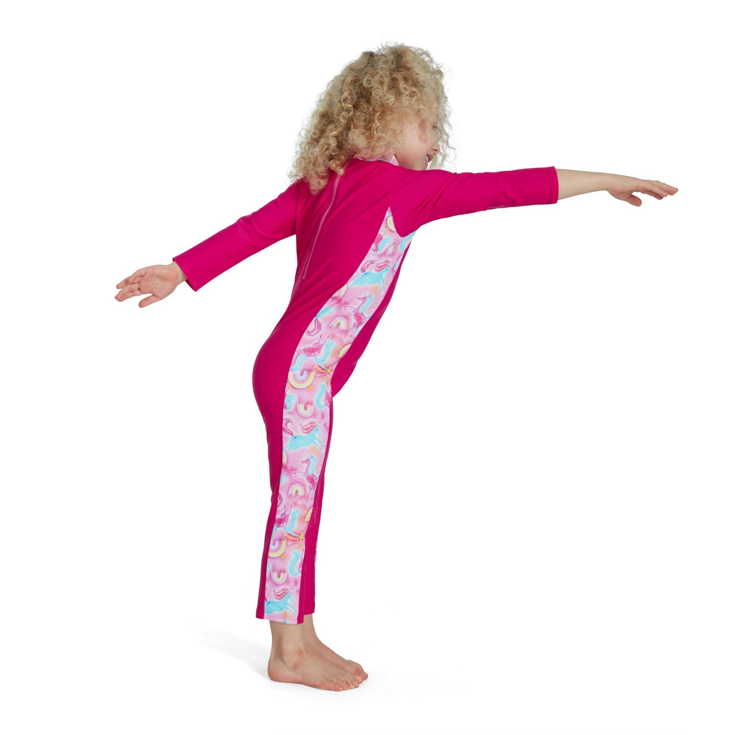 SPEEDO Toddler Girls LS All-In-One Sun Suit