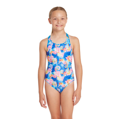 ZOGGS - GIRLS - Aqua Pony FLYBACK SWIMSUIT