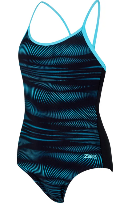 ZOGGS - GIRLS -  Sprintback One Piece - Extend Light Blue