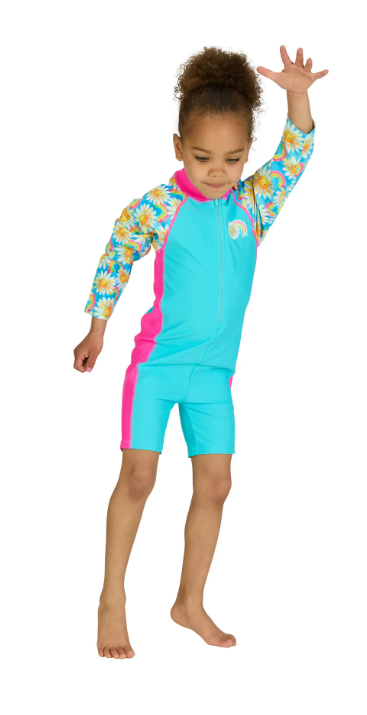 ZOGGS  - GIRLS - Daisy LONG SLEEVE ALL IN ONE SUIT