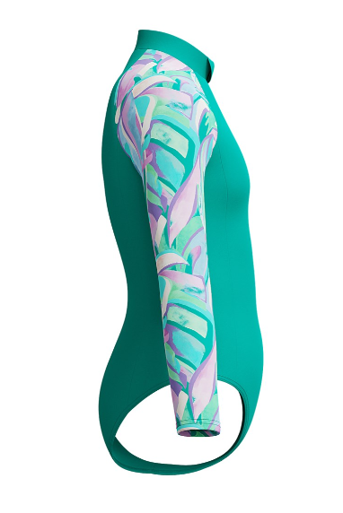 SPEEDO - GIRLS - Long Sleeve Swimsuit - Turquise Gem