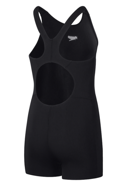 SPEEDO - Girls - Essential Endurance+ Legsuit  BLACK/WHITE LOGO