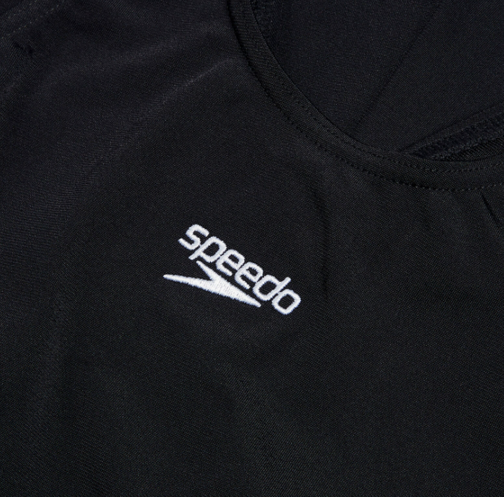SPEEDO - Girls - Essential Endurance+ Legsuit  BLACK/WHITE LOGO