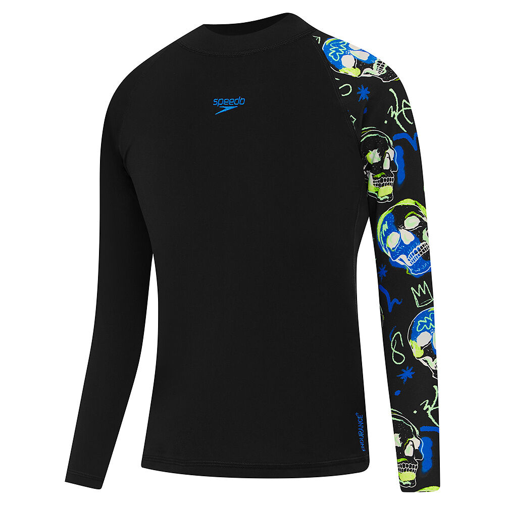 Speedo L/S Tech PNL Rash Top Boys 8-003447418661