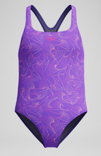 SPEEDO - GIRLS - Hyperboom Medalist Allover Print Swimsuit