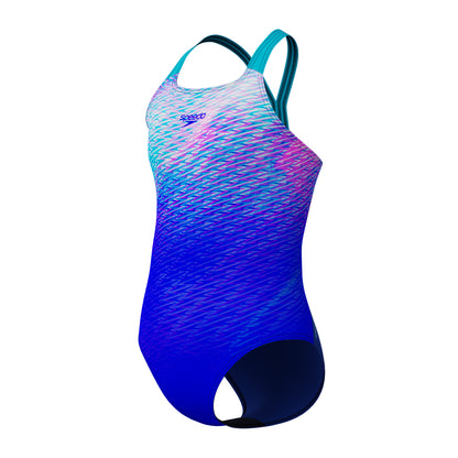SPEEDO - GIRLS - Junior Girls Print Powerback One Piece 8-003733002