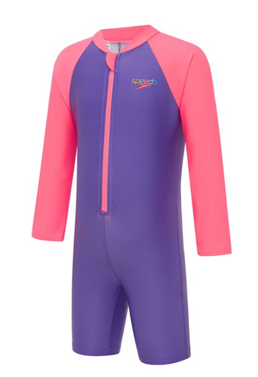 Toddler Girl Long Sleeve Zip Sunsuit