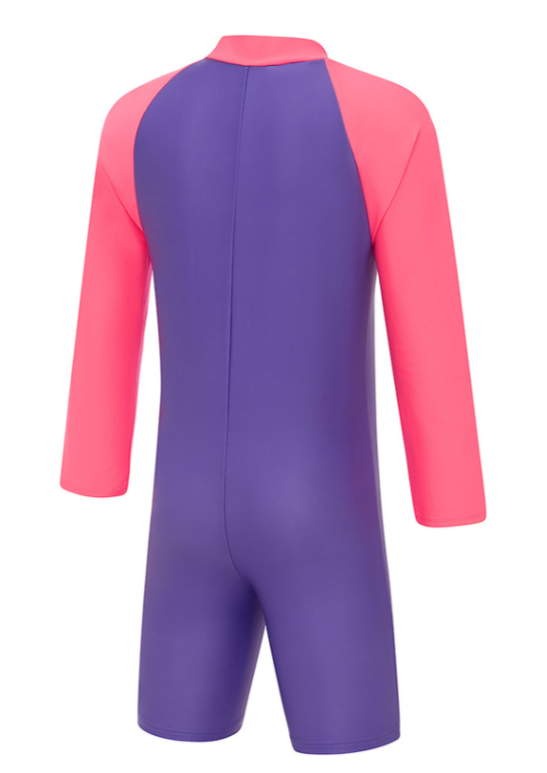 Toddler Girl Long Sleeve Zip Sunsuit