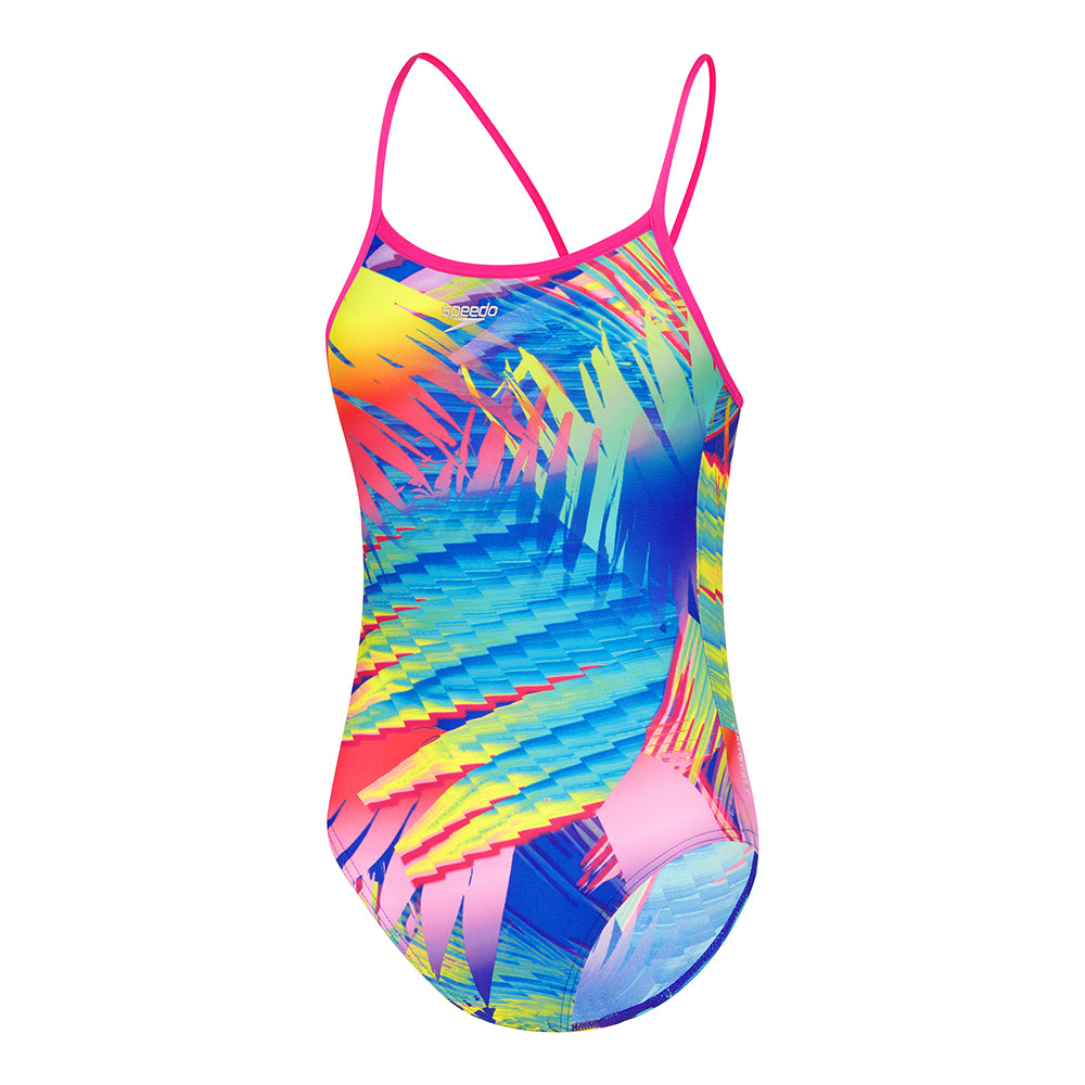 SPEEDO - Girls- Tropical Fuse Thinstrap Muscleback One Piece Tog