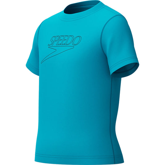 Speedo Unisex SS Logo Rashguard - Mayan Blue