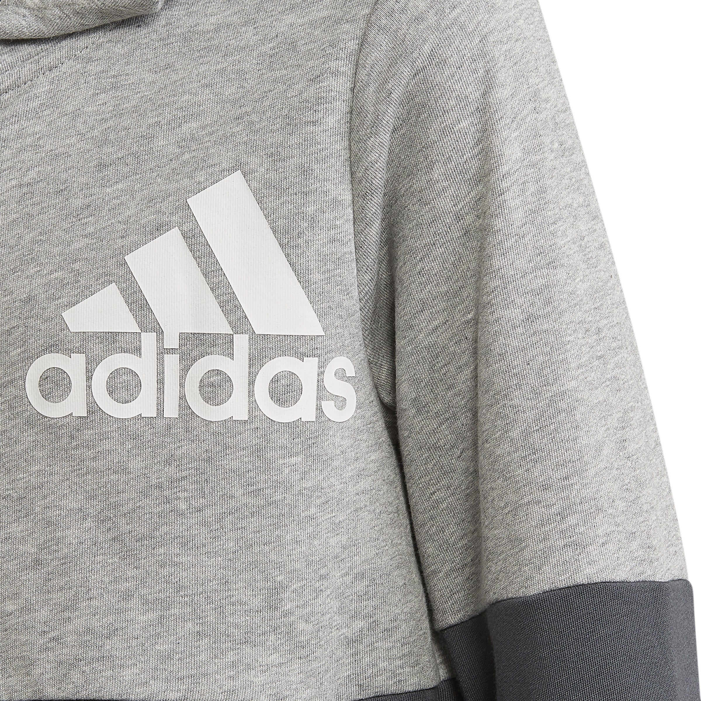 Grey adidas clearance hoodie black logo