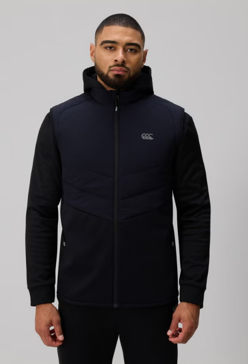 CANTERBURY - MENS TEMPO GILET FULL ZIP BLACK