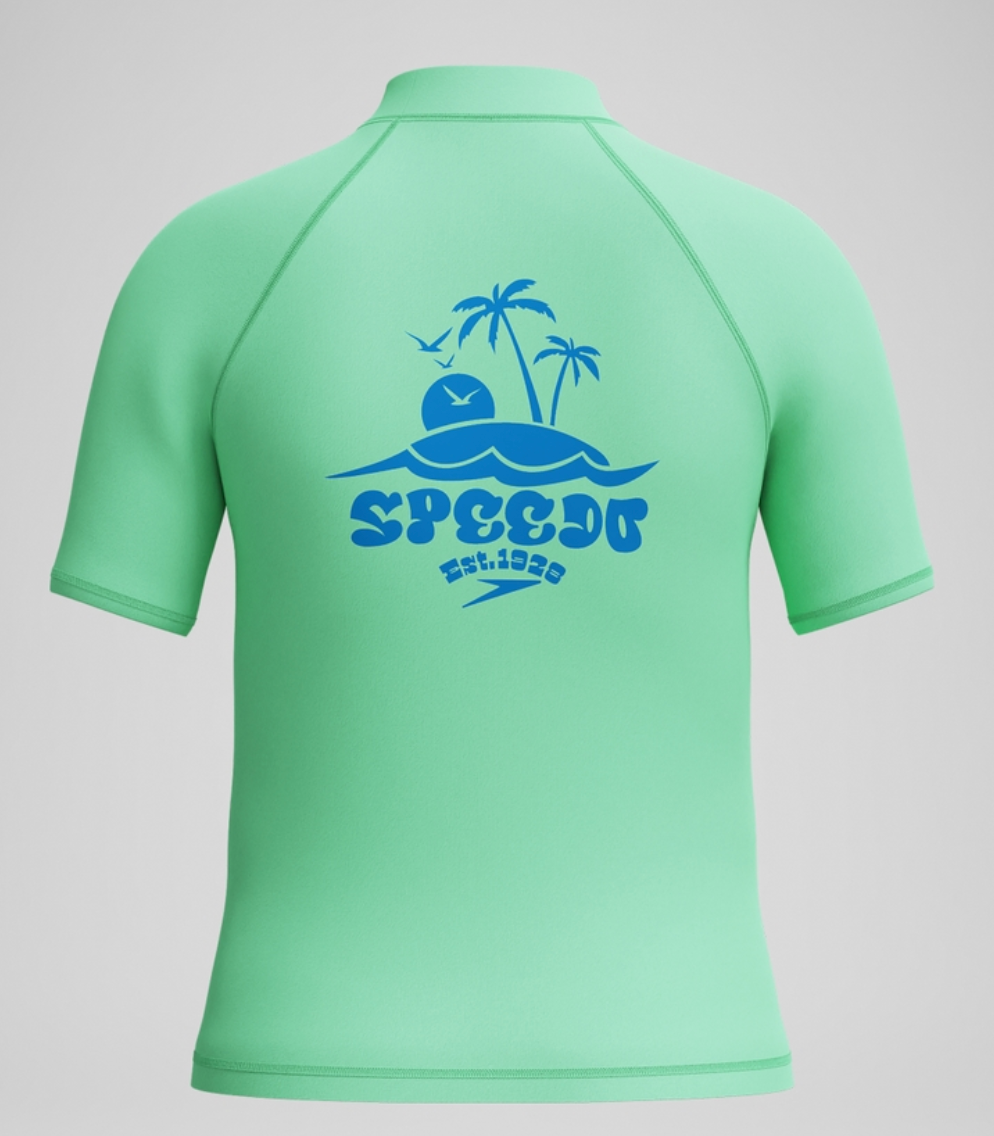 Speedo Print SS Rash Top 8-00316618666