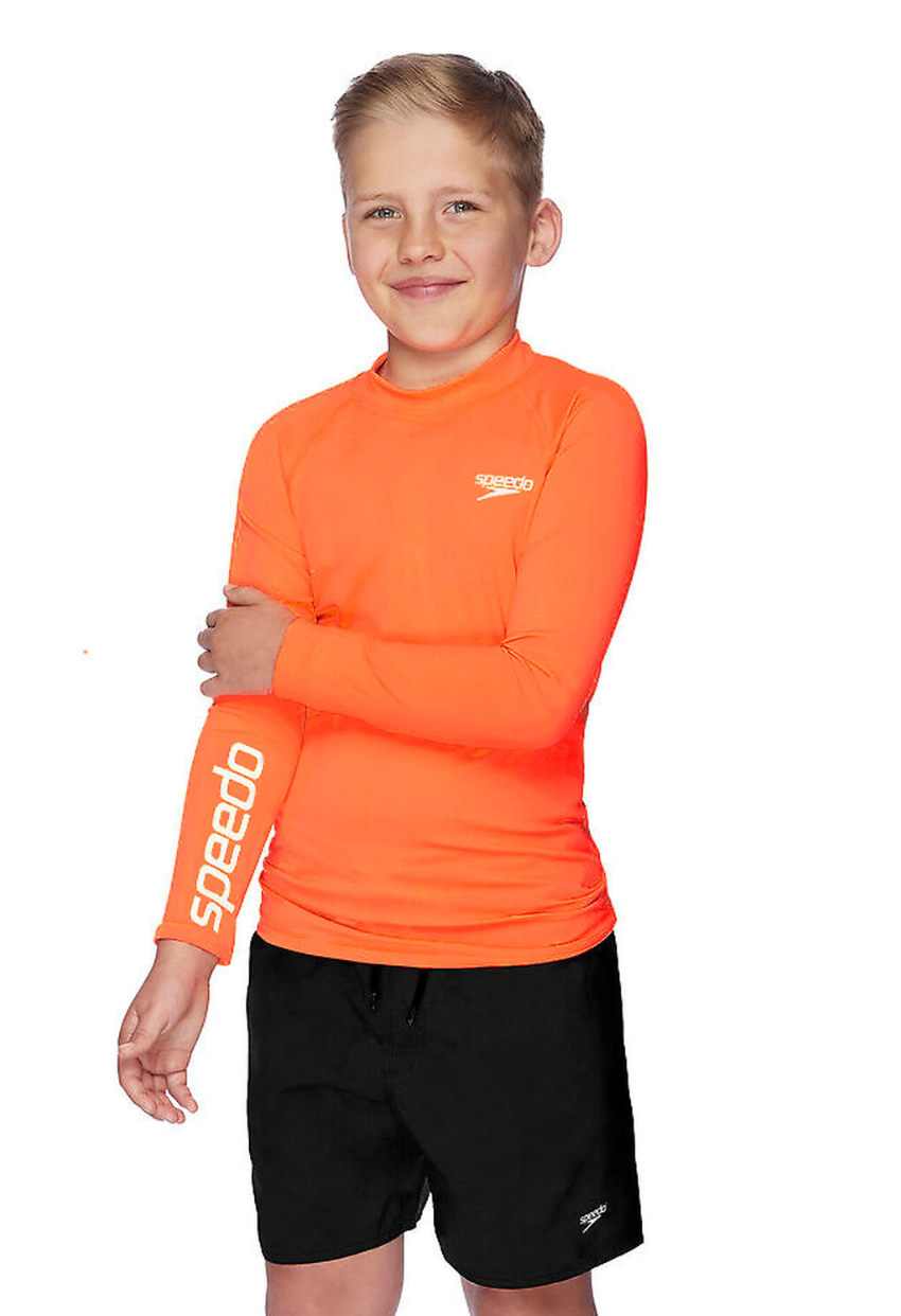 Speedo - Junior - L/S Rash Top 8_00453117675 Fluro Orange