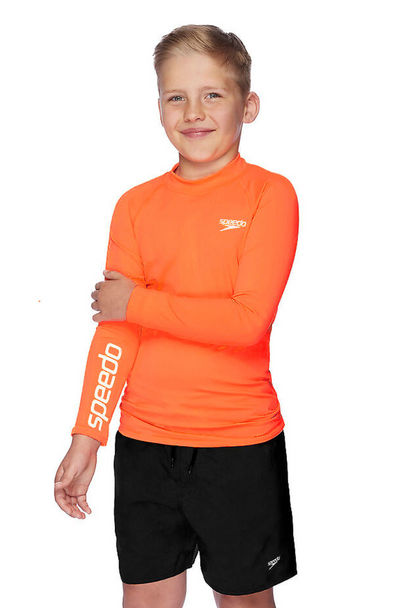 Speedo - Junior - L/S Rash Top 8_00453117675 Fluro Orange