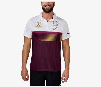 Asics - Brisbane Bronco's - 2025 Premiers Polo - Men's