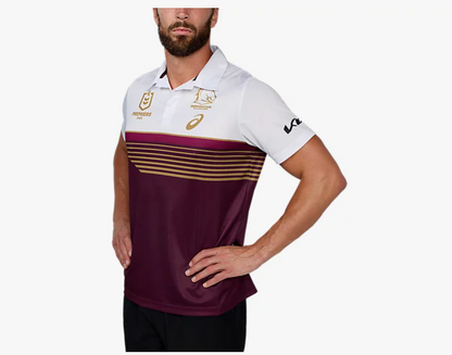 Asics - Brisbane Bronco's - 2025 Premiers Polo - Men's