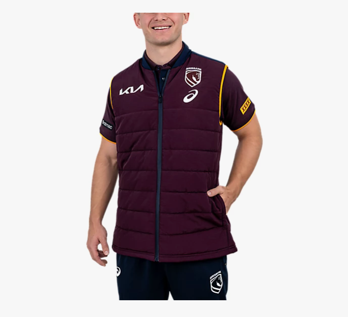 Asics - Brisbane Bronco's Puffer Vest - Men's 2026
