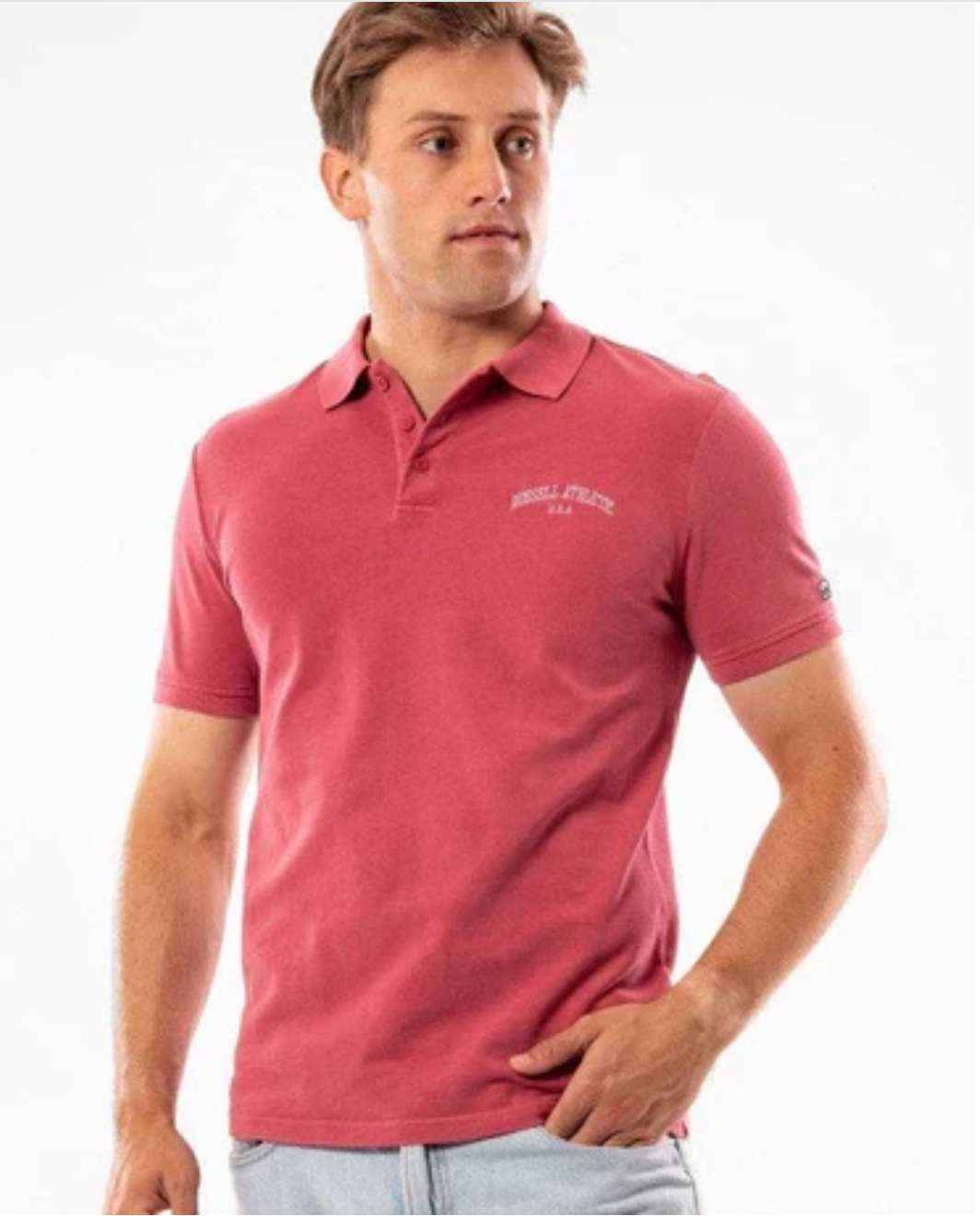 Russell Athletic Vintage Polo RMT839 - Cranberry