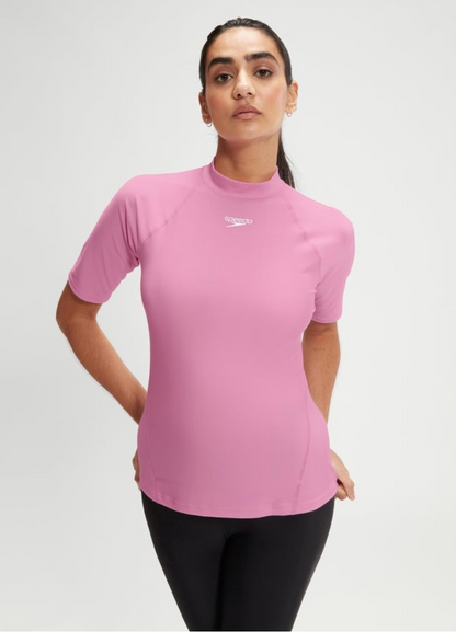 SPEEDO - Women's - Short Sleeve Rash Top - Pink