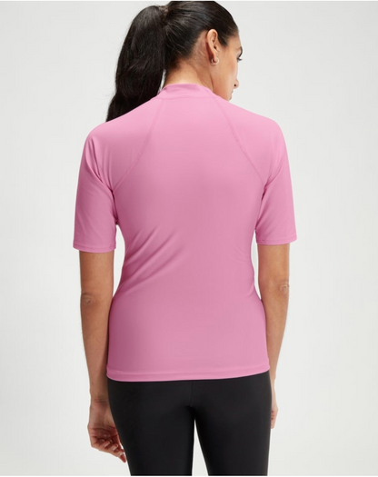 SPEEDO - Women's - Short Sleeve Rash Top - Pink
