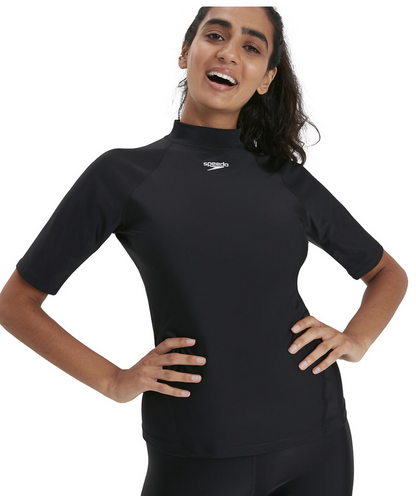 SPEEDO - Women's - Short Sleeve Rash Top - Black