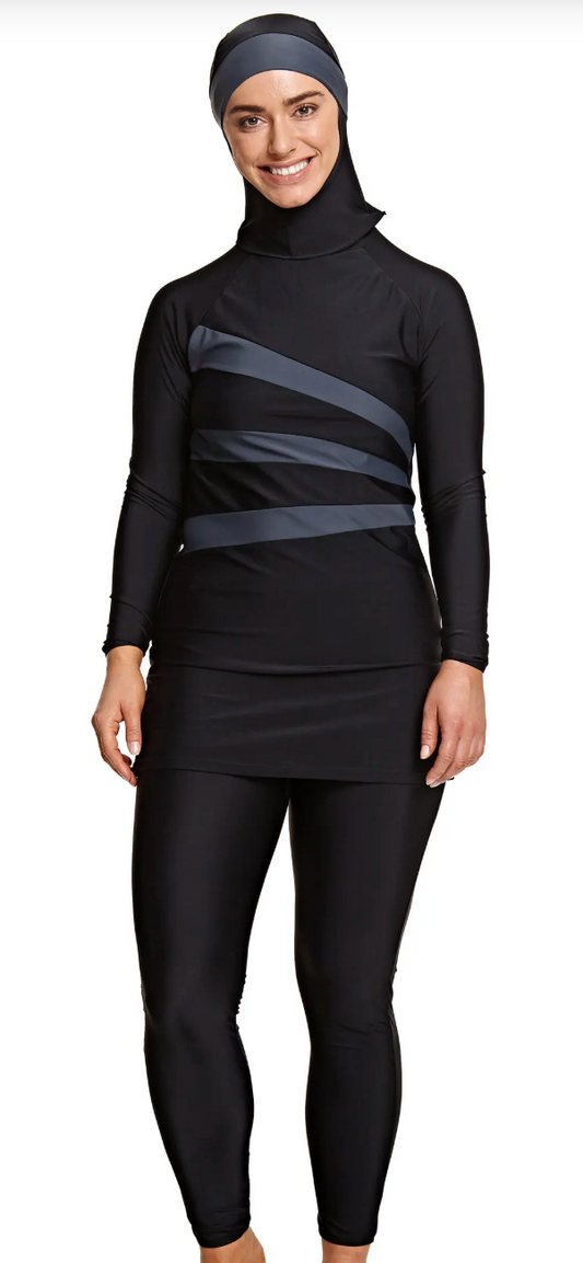 Zoggs - MeelUp Modesty Suit Black/Grey