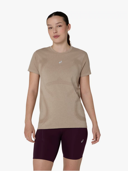 ROAD SEAMLESS SHORT SLEEVED TOP - GREIGE - Women's