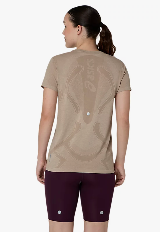 ROAD SEAMLESS SHORT SLEEVED TOP - GREIGE - Women's