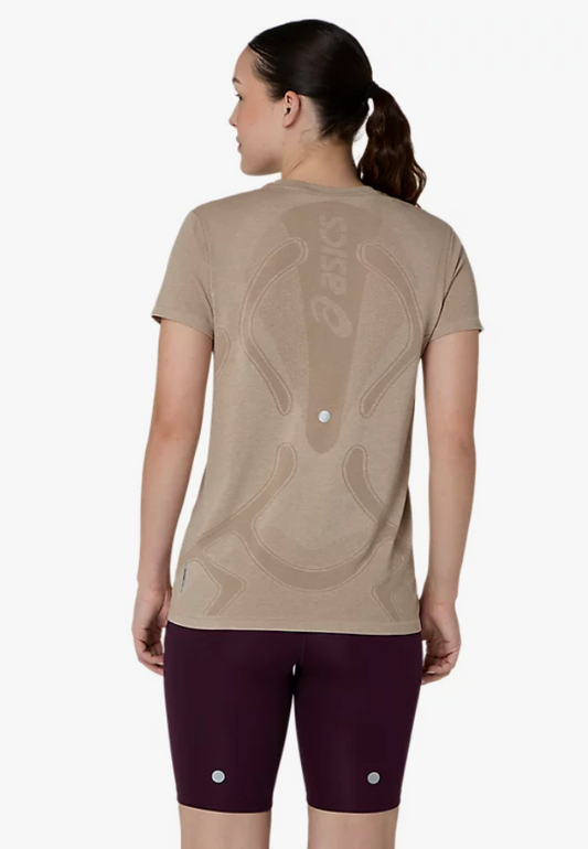 ROAD SEAMLESS SHORT SLEEVED TOP - GREIGE - Women's