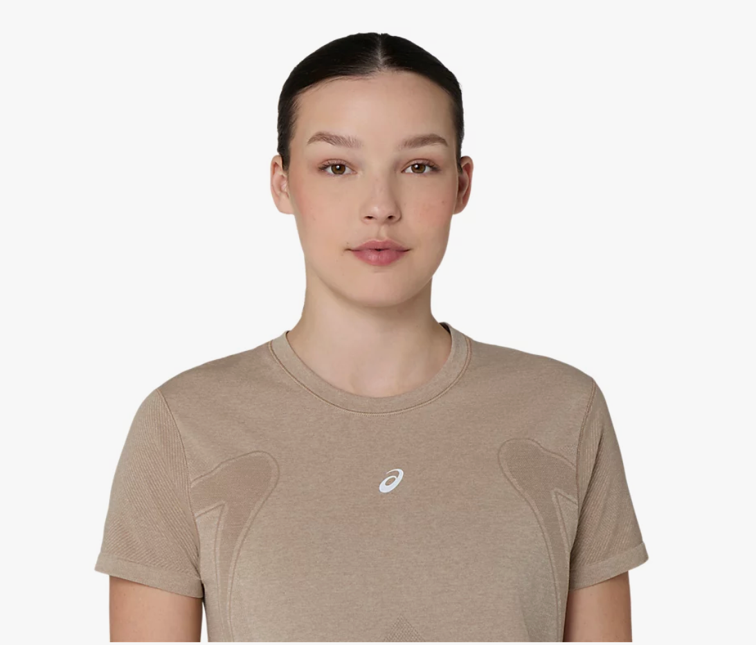 ROAD SEAMLESS SHORT SLEEVED TOP - GREIGE - Women's