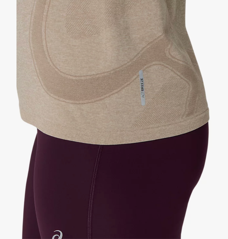 ROAD SEAMLESS SHORT SLEEVED TOP - GREIGE - Women's