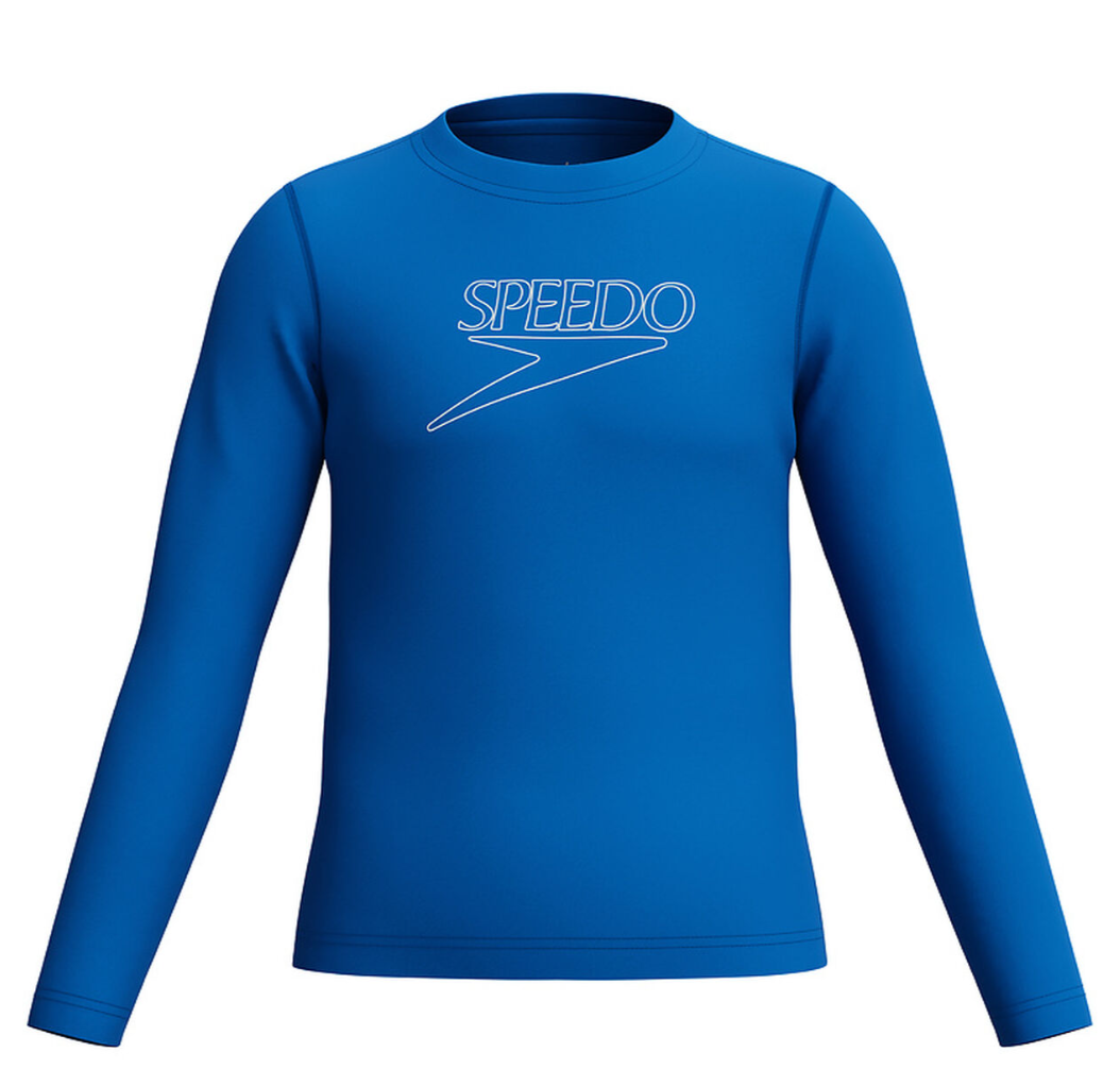 Unisex Long Sleeve Logo Rashguard - Blue