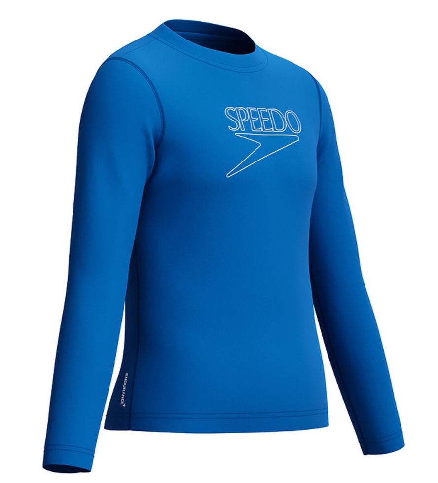 Unisex Long Sleeve Logo Rashguard - Blue