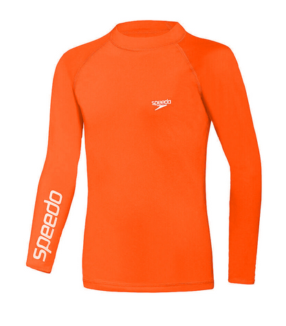 Long Sleeve Rash Top - Neon Orange - Junior
