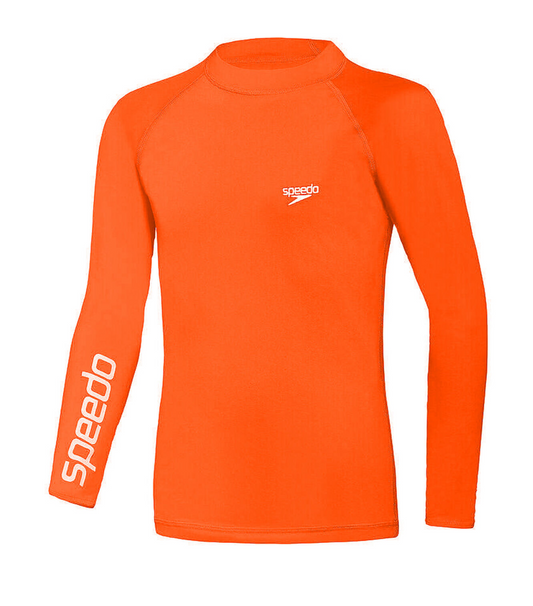 Long Sleeve Rash Top - Neon Orange - Junior