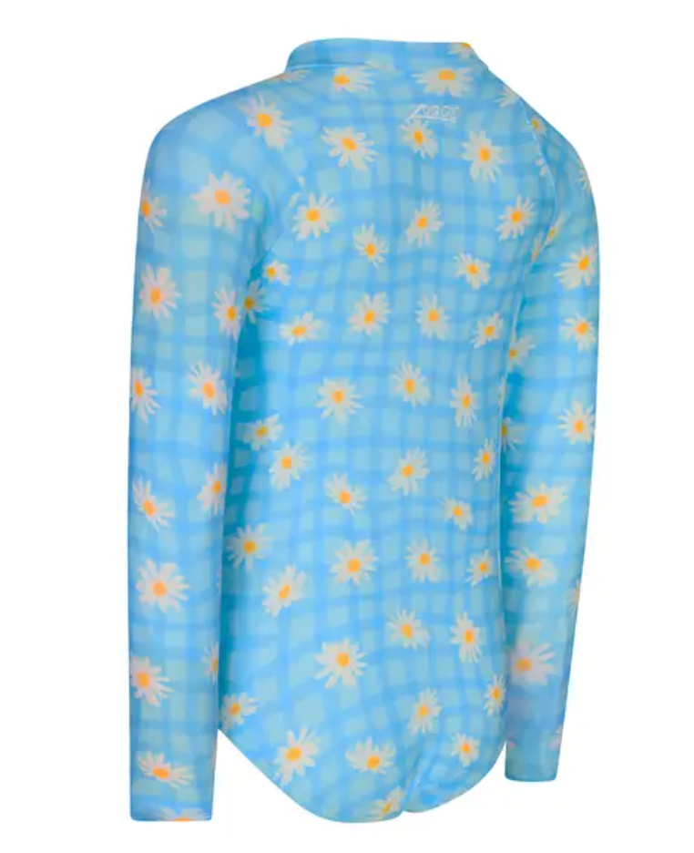 Daisy Check Paddle Suit - Girls