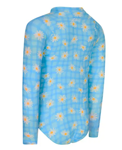 Daisy Check Paddle Suit - Girls