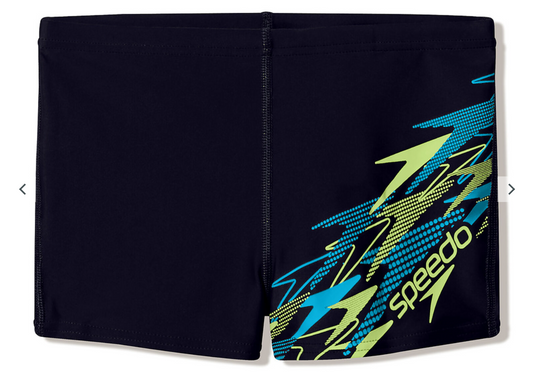 Medley Logo Aqua Short - Black/Green - Boys