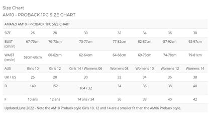 AMANZI - MONARCH Proback One Piece - GIRLS