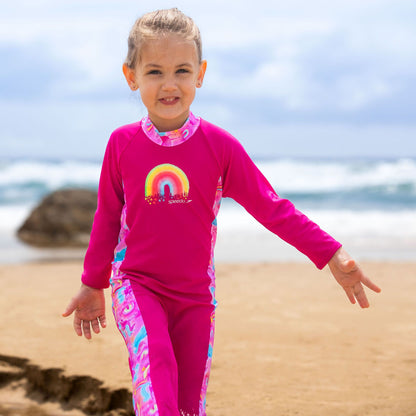 SPEEDO Toddler Girls LS All-In-One Sun Suit (1 Left 9-12 Month)