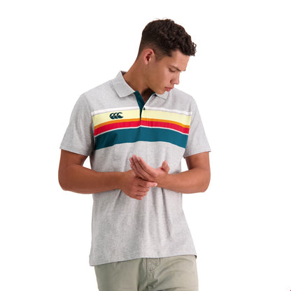 CANTERBURY - MENS CHEST BAND STRIPE POLO